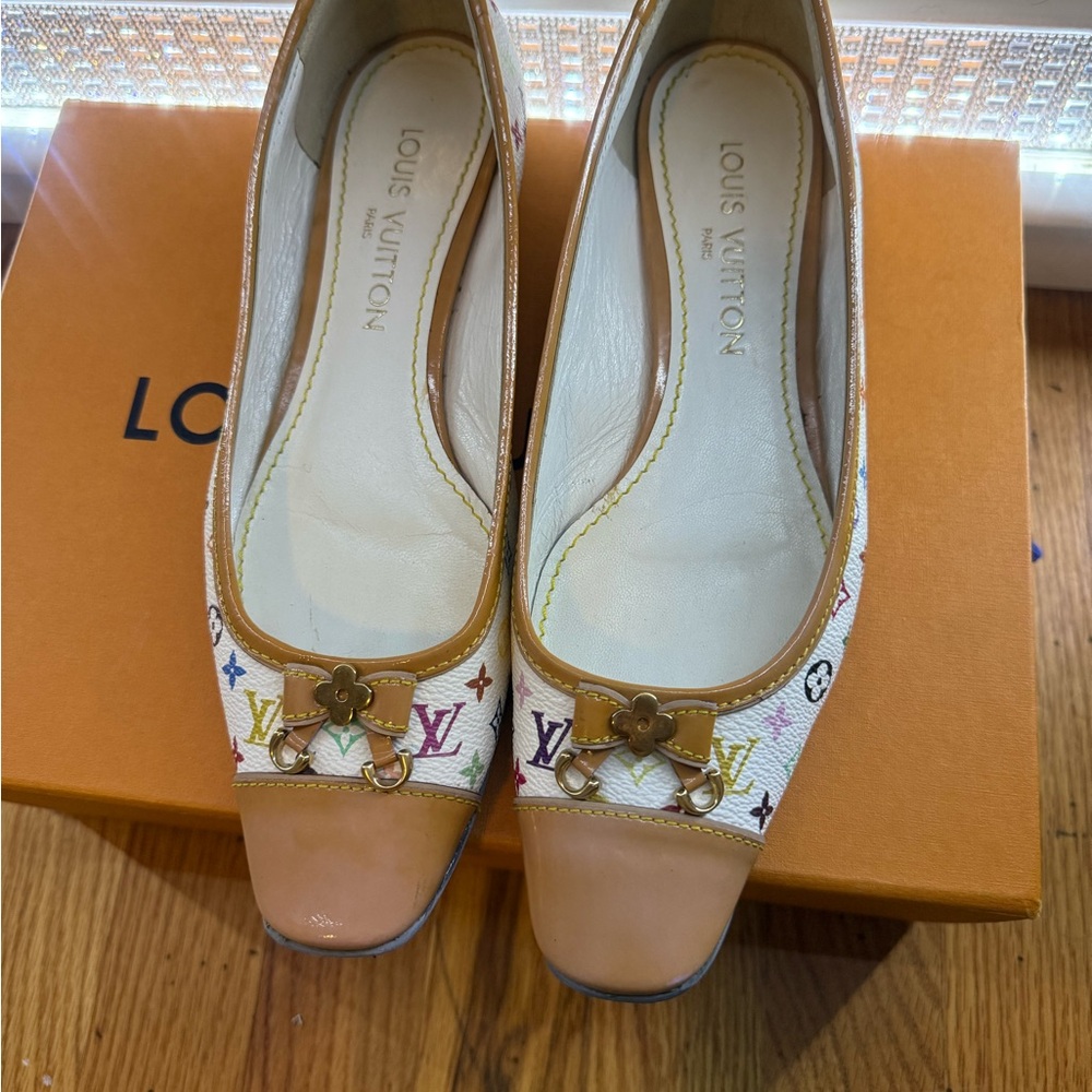 Louis Vuitton x Murakami Ballerina flats Monogram cavas ,